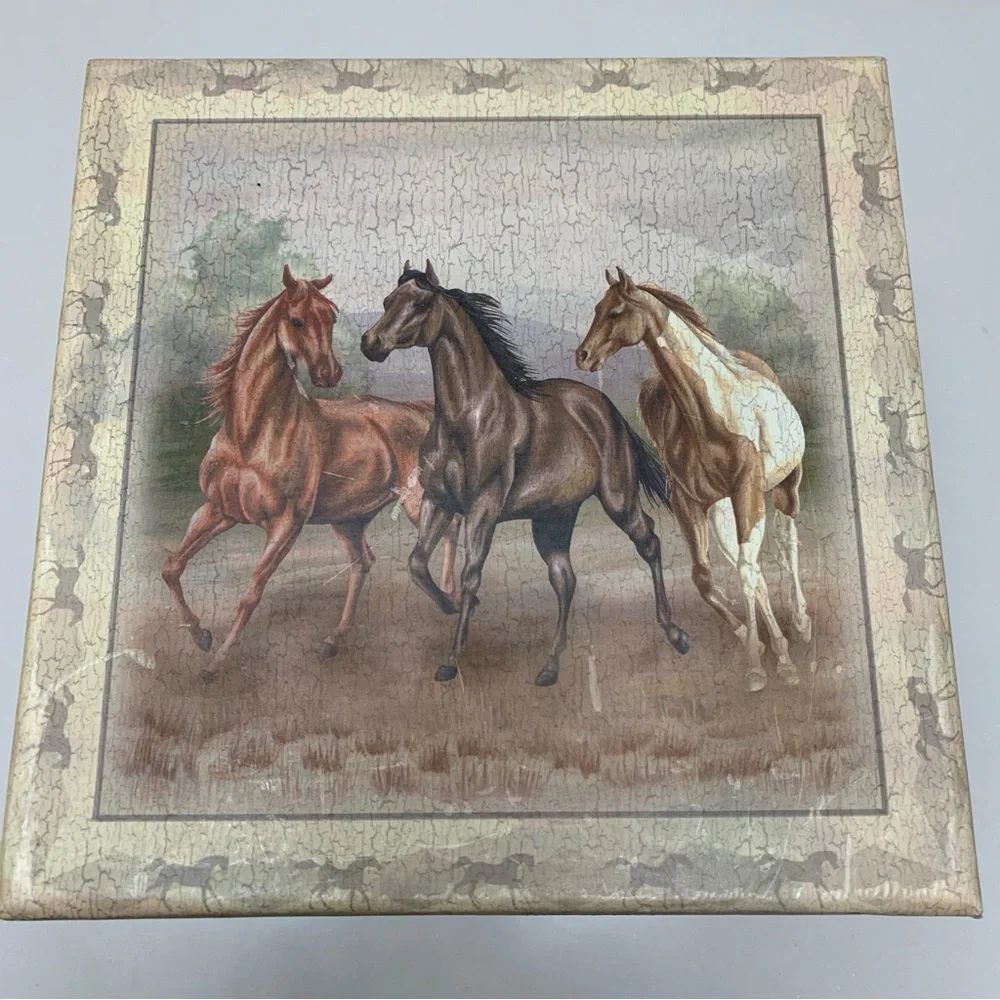 Wild Horses Jewelry Trinket Decorative Storage Box Set - Picture 4 of 14
